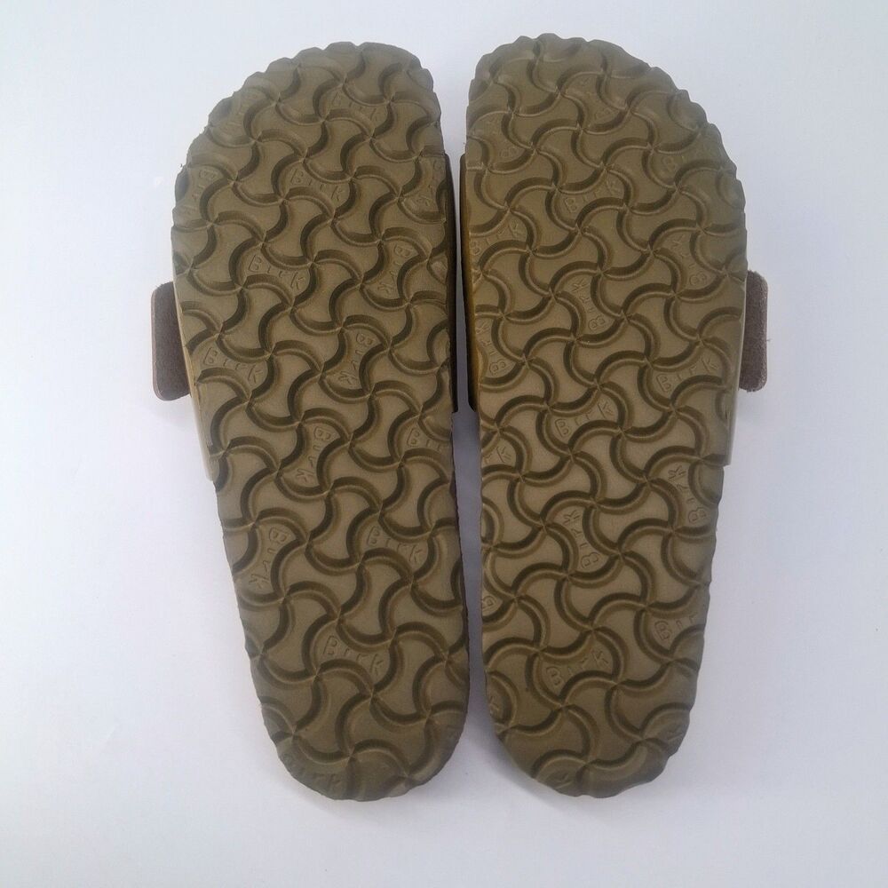 Birkenstock Madrid Big Buckle High Shine Mud Green Patent Leather Size 40 L9 - Picture 6 of 8